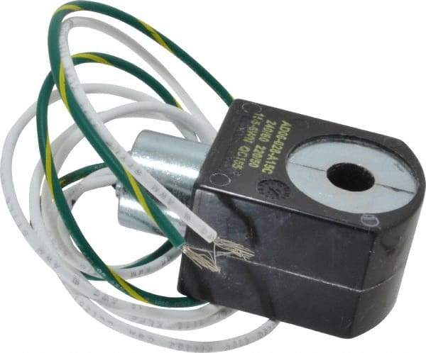 Parker - 240 Volt, 18 Coil Lead Length, Class F, Solenoid Coil - 6.0 Watt, NEMA 4X Enclosure, Use with Parker Skinner Gold Ring Series Valves - Apex Tool & Supply