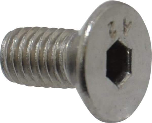 Value Collection - M5x0.80 Metric Coarse Hex Socket Drive, 90° Flat Screw - Grade 18-8 Stainless Steel, Fully Threaded, 10mm OAL - Apex Tool & Supply