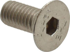 Value Collection - M5x0.80 Metric Coarse Hex Socket Drive, 90° Flat Screw - Grade 18-8 Stainless Steel, Fully Threaded, 12mm OAL - Apex Tool & Supply