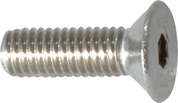 Value Collection - M5x0.80 Metric Coarse Hex Socket Drive, 90° Flat Screw - Grade 18-8 Stainless Steel, Fully Threaded, 16mm OAL - Apex Tool & Supply