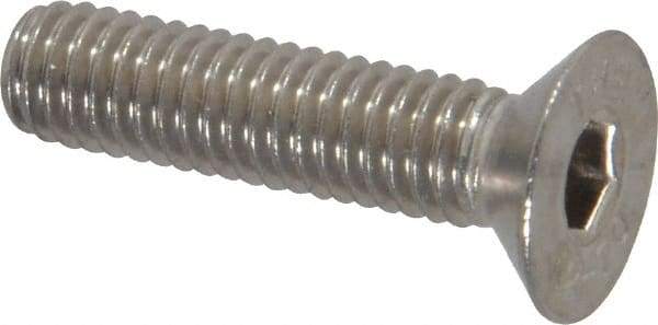 Value Collection - M6x1.00 Metric Coarse Hex Socket Drive, 90° Flat Screw - Grade 18-8 Stainless Steel, Partially Threaded, 25mm OAL - Apex Tool & Supply