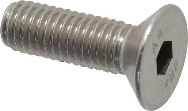 Value Collection - M8x1.25 Metric Coarse Hex Socket Drive, 90° Flat Screw - Grade 18-8 Stainless Steel, Fully Threaded, 25mm OAL - Apex Tool & Supply