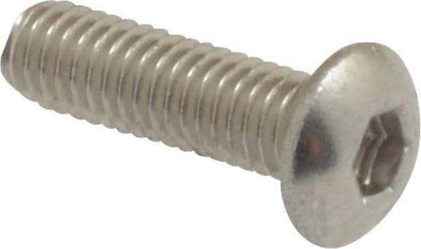 Value Collection - M3x0.50 Metric Coarse Hex Socket Drive, Button Screw - Grade 18-8 Stainless Steel, Fully Threaded, 10mm Length Under Head - Apex Tool & Supply