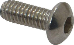 Value Collection - M4x0.70 Metric Coarse Hex Socket Drive, Button Screw - Grade 304, 18-8 & Austenitic A2 Stainless Steel, Uncoated, Fully Threaded, 10mm Length Under Head - Apex Tool & Supply