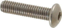 Value Collection - M5x0.80 Metric Coarse Hex Socket Drive, Button Screw - Grade 18-8 Stainless Steel, Fully Threaded, 20mm Length Under Head - Apex Tool & Supply