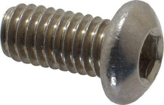 Value Collection - M6x1.00 Metric Coarse Hex Socket Drive, Button Screw - Grade 18-8 Stainless Steel, Fully Threaded, 12mm Length Under Head - Apex Tool & Supply