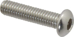 Value Collection - M6x1.00 Metric Coarse Hex Socket Drive, Button Screw - Grade 18-8 Stainless Steel, Partially Threaded, 25mm Length Under Head - Apex Tool & Supply