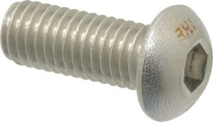 Value Collection - M8x1.25 Metric Coarse Hex Socket Drive, Button Screw - Grade 18-8 Stainless Steel, Fully Threaded, 20mm Length Under Head - Apex Tool & Supply