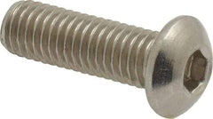 Value Collection - M8x1.25 Metric Coarse Hex Socket Drive, Button Screw - Grade 18-8 Stainless Steel, Fully Threaded, 25mm Length Under Head - Apex Tool & Supply