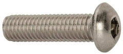 Value Collection - M8x1.25 Metric Coarse Hex Socket Drive, Button Screw - Grade 18-8 Stainless Steel, Partially Threaded, 30mm Length Under Head - Apex Tool & Supply