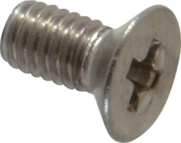 Value Collection - M3x0.50 Metric Coarse, 6mm OAL Phillips Drive Machine Screw - Flat Head, Grade 18-8 Stainless Steel, Uncoated, Without Washer - Apex Tool & Supply