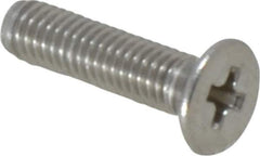 Value Collection - M3x0.50 Metric Coarse, 12mm OAL Phillips Drive Machine Screw - Flat Head, Grade 18-8 Stainless Steel, Uncoated, Without Washer - Apex Tool & Supply