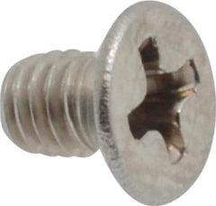 Value Collection - M4x0.70 Metric Coarse, 6mm OAL Phillips Drive Machine Screw - Flat Head, Grade 18-8 Stainless Steel, Uncoated, Without Washer - Apex Tool & Supply
