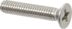 Value Collection - M4x0.70 Metric Coarse, 20mm OAL Phillips Drive Machine Screw - Flat Head, Grade 18-8 Stainless Steel, Uncoated, Without Washer - Apex Tool & Supply