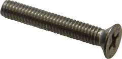 Value Collection - M4x0.70 Metric Coarse, 25mm OAL Phillips Drive Machine Screw - Flat Head, Grade 18-8 Stainless Steel, Uncoated, Without Washer - Apex Tool & Supply