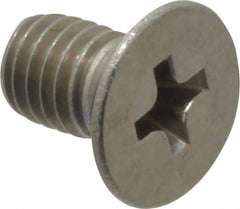 Value Collection - M5x0.80 Metric Coarse, 8mm OAL Phillips Drive Machine Screw - Flat Head, Grade 18-8 Stainless Steel, Uncoated, Without Washer - Apex Tool & Supply