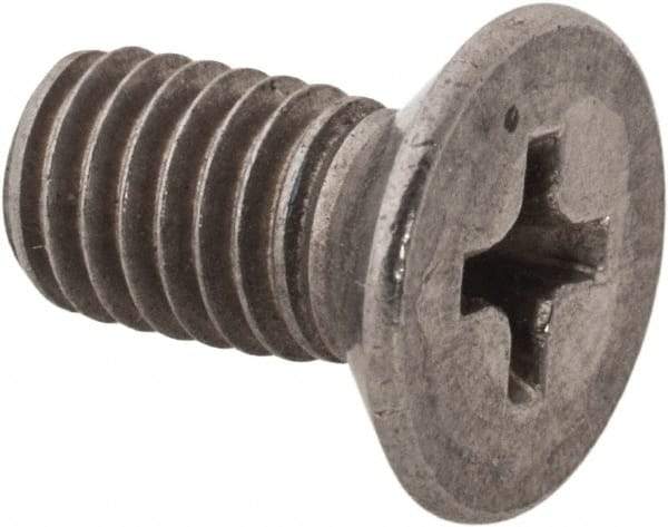Value Collection - M5x0.80 Metric Coarse, 10mm OAL Phillips Drive Machine Screw - Flat Head, Grade 18-8 Stainless Steel, Uncoated, Without Washer - Apex Tool & Supply