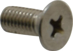 Value Collection - M5x0.80 Metric Coarse, 12mm OAL Phillips Drive Machine Screw - Flat Head, Grade 18-8 Stainless Steel, Uncoated, Without Washer - Apex Tool & Supply