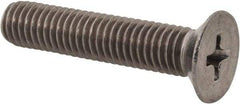 Value Collection - M5x0.80 Metric Coarse, 25mm OAL Phillips Drive Machine Screw - Flat Head, Grade 18-8 Stainless Steel, Uncoated, Without Washer - Apex Tool & Supply
