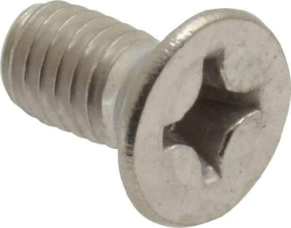 Value Collection - M6x1.00 Metric Coarse, 12mm OAL Phillips Drive Machine Screw - Flat Head, Grade 18-8 Stainless Steel, Uncoated, Without Washer - Apex Tool & Supply