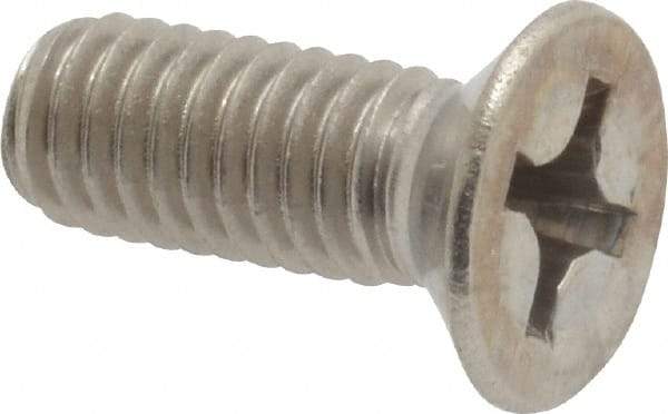 Value Collection - M6x1.00 Metric Coarse, 16mm OAL Phillips Drive Machine Screw - Flat Head, Grade 18-8 Stainless Steel, Uncoated, Without Washer - Apex Tool & Supply
