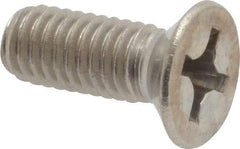Value Collection - M6x1.00 Metric Coarse, 16mm OAL Phillips Drive Machine Screw - Flat Head, Grade 18-8 Stainless Steel, Uncoated, Without Washer - Apex Tool & Supply