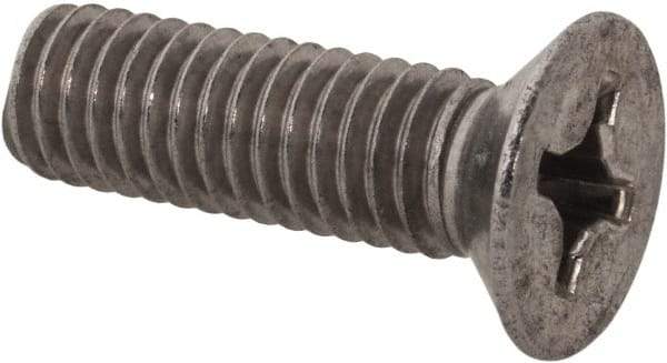 Value Collection - M6x1.00 Metric Coarse, 20mm OAL Phillips Drive Machine Screw - Flat Head, Grade 18-8 Stainless Steel, Uncoated, Without Washer - Apex Tool & Supply