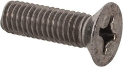 Value Collection - M6x1.00 Metric Coarse, 20mm OAL Phillips Drive Machine Screw - Flat Head, Grade 18-8 Stainless Steel, Uncoated, Without Washer - Apex Tool & Supply