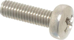 Value Collection - M3x0.50 Metric Coarse, 10mm Length Under Head Phillips Drive Machine Screw - Pan Head, Grade 18-8 Stainless Steel, Uncoated, Without Washer - Apex Tool & Supply