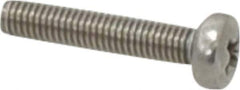 Value Collection - M3x0.50 Metric Coarse, 16mm Length Under Head Phillips Drive Machine Screw - Pan Head, Grade 18-8 Stainless Steel, Uncoated, Without Washer - Apex Tool & Supply