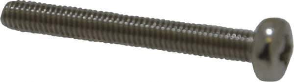 Value Collection - M3x0.50 Metric Coarse, 25mm Length Under Head Phillips Drive Machine Screw - Pan Head, Grade 18-8 Stainless Steel, Uncoated, Without Washer - Apex Tool & Supply