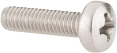 Value Collection - M4x0.70 Metric Coarse, 16mm Length Under Head Phillips Drive Machine Screw - Pan Head, Grade 18-8 Stainless Steel, Uncoated, Without Washer - Apex Tool & Supply