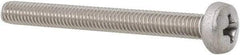 Value Collection - M4x0.70 Metric Coarse, 40mm Length Under Head Phillips Drive Machine Screw - Pan Head, Grade 18-8 Stainless Steel, Uncoated, Without Washer - Apex Tool & Supply