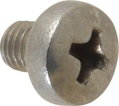 Value Collection - M5x0.80 Metric Coarse, 6mm Length Under Head Phillips Drive Machine Screw - Pan Head, Grade 18-8 Stainless Steel, Uncoated, Without Washer - Apex Tool & Supply