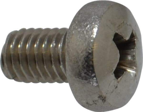 Value Collection - M5x0.80 Metric Coarse, 8mm Length Under Head Phillips Drive Machine Screw - Pan Head, Grade 18-8 Stainless Steel, Uncoated, Without Washer - Apex Tool & Supply