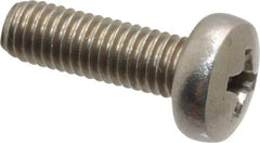 Value Collection - M5x0.80 Metric Coarse, 16mm Length Under Head Phillips Drive Machine Screw - Pan Head, Grade 18-8 Stainless Steel, Uncoated, Without Washer - Apex Tool & Supply