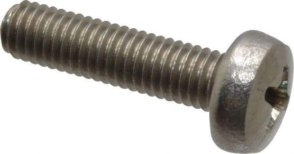 Value Collection - M5x0.80 Metric Coarse, 20mm Length Under Head Phillips Drive Machine Screw - Pan Head, Grade 18-8 Stainless Steel, Uncoated, Without Washer - Apex Tool & Supply