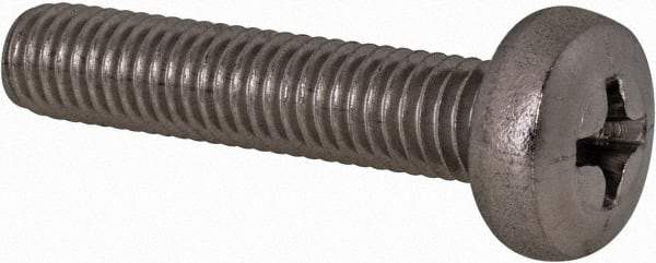 Value Collection - M5x0.80 Metric Coarse, 25mm Length Under Head Phillips Drive Machine Screw - Pan Head, Grade 18-8 Stainless Steel, Uncoated, Without Washer - Apex Tool & Supply
