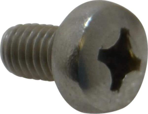 Value Collection - M6x1.00 Metric Coarse, 10mm Length Under Head Phillips Drive Machine Screw - Pan Head, Grade 18-8 Stainless Steel, Uncoated, Without Washer - Apex Tool & Supply