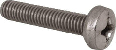 Value Collection - M6x1.00 Metric Coarse, 30mm Length Under Head Phillips Drive Machine Screw - Pan Head, Grade 18-8 Stainless Steel, Uncoated, Without Washer - Apex Tool & Supply