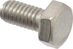 Value Collection - M4x0.70mm Metric Coarse, 8mm Length Under Head Hex Head Cap Screw - Fully Threaded, Grade 18-8 & Austenitic A2 Stainless Steel, 7mm Hex - Apex Tool & Supply