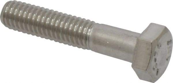 Value Collection - M6x1.00mm Metric Coarse, 30mm Length Under Head Hex Head Cap Screw - Partially Threaded, Grade 18-8 & Austenitic A2 Stainless Steel, 10mm Hex - Apex Tool & Supply