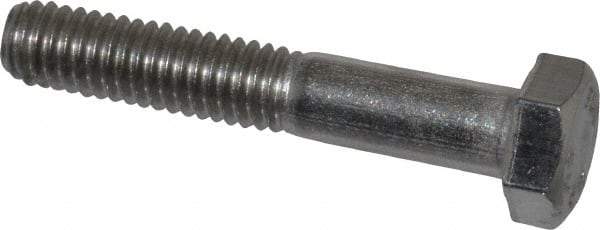 Value Collection - M6x1.00mm Metric Coarse, 35mm Length Under Head Hex Head Cap Screw - Partially Threaded, Grade 18-8 & Austenitic A2 Stainless Steel, 10mm Hex - Apex Tool & Supply