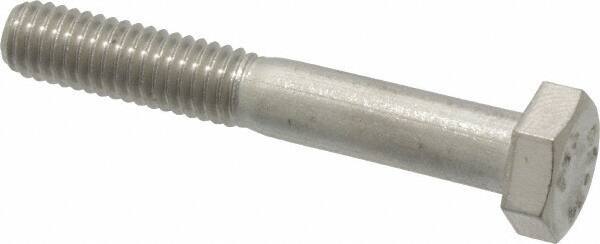 Value Collection - M6x1.00mm Metric Coarse, 40mm Length Under Head Hex Head Cap Screw - Partially Threaded, Grade 18-8 & Austenitic A2 Stainless Steel, 10mm Hex - Apex Tool & Supply
