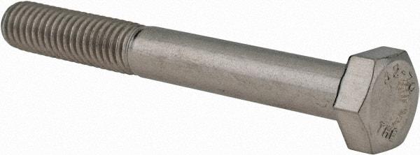 Value Collection - M6x1.00mm Metric Coarse, 50mm Length Under Head Hex Head Cap Screw - Partially Threaded, Grade 18-8 & Austenitic A2 Stainless Steel, 10mm Hex - Apex Tool & Supply