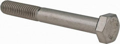 Value Collection - M6x1.00mm Metric Coarse, 50mm Length Under Head Hex Head Cap Screw - Partially Threaded, Grade 18-8 & Austenitic A2 Stainless Steel, 10mm Hex - Apex Tool & Supply