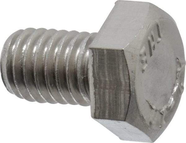 Value Collection - M8x1.25mm Metric Coarse, 12mm Length Under Head Hex Head Cap Screw - Fully Threaded, Grade 18-8 & Austenitic A2 Stainless Steel, 13mm Hex - Apex Tool & Supply