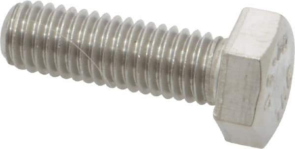 Value Collection - M8x1.25mm Metric Coarse, 25mm Length Under Head Hex Head Cap Screw - Fully Threaded, Grade 18-8 & Austenitic A2 Stainless Steel, 13mm Hex - Apex Tool & Supply
