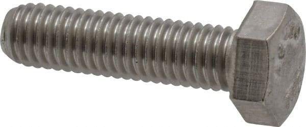 Value Collection - M8x1.25mm Metric Coarse, 30mm Length Under Head Hex Head Cap Screw - Fully Threaded, Grade 18-8 & Austenitic A2 Stainless Steel, 13mm Hex - Apex Tool & Supply