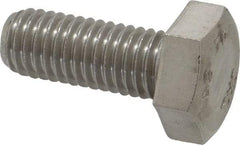 Value Collection - M10x1.50mm Metric Coarse, 25mm Length Under Head Hex Head Cap Screw - Fully Threaded, Grade 18-8 & Austenitic A2 Stainless Steel, 17mm Hex - Apex Tool & Supply
